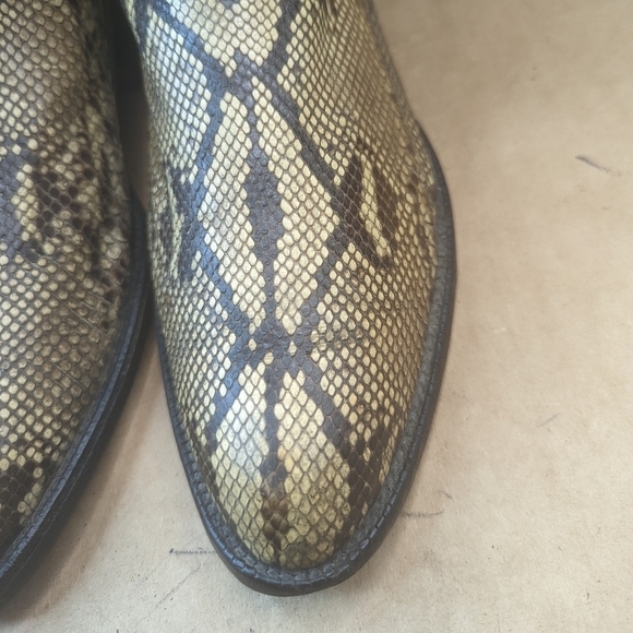 Panhandle Slim Boots men's sz 8D Exotic Genuine Golden Python Snake leather clas - Picture 5 of 13